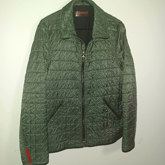 Prada Other - Prada quilted "Nylon logo strip , calf trim bomber"